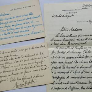 Maurice HERBETTE belles cartes & lettre autographes manuscrites