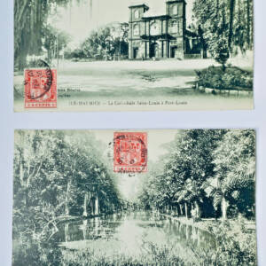 Mauritius 2 cartes postales 1918 Île Maurice
