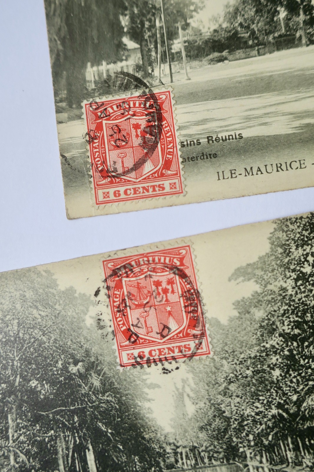 Mauritius 2 cartes postales 1918 Île Maurice - La Librairie Antique