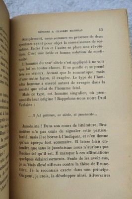 Debate on Romanticism by Maurras and Tailhede