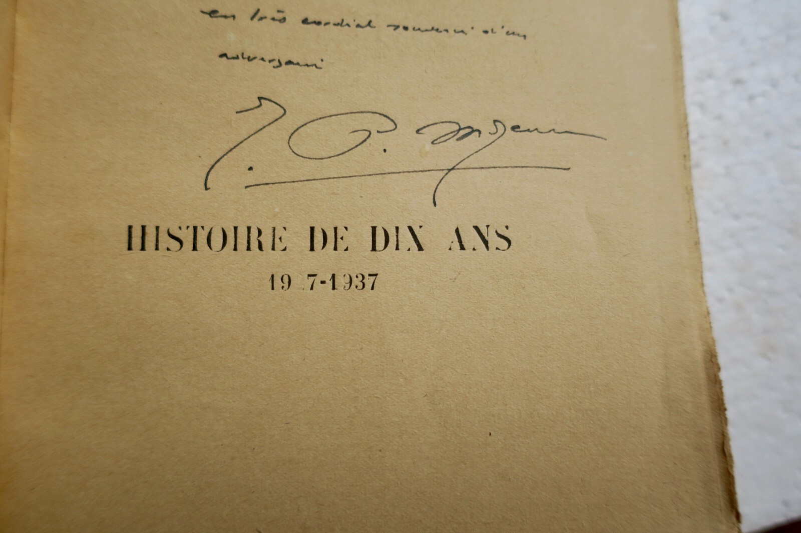 MAXENCE Jean Pierre Histoire de dix ans. 1927 SP + dédicace – Image 7
