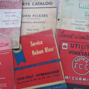 Mc Cormick planteurs, noueurs, lève-tout, pulvérivateur, livrets d'entretien