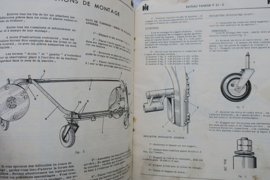 Mc Cormick RATEAU FANEUR livrets d&rsquo;entretien