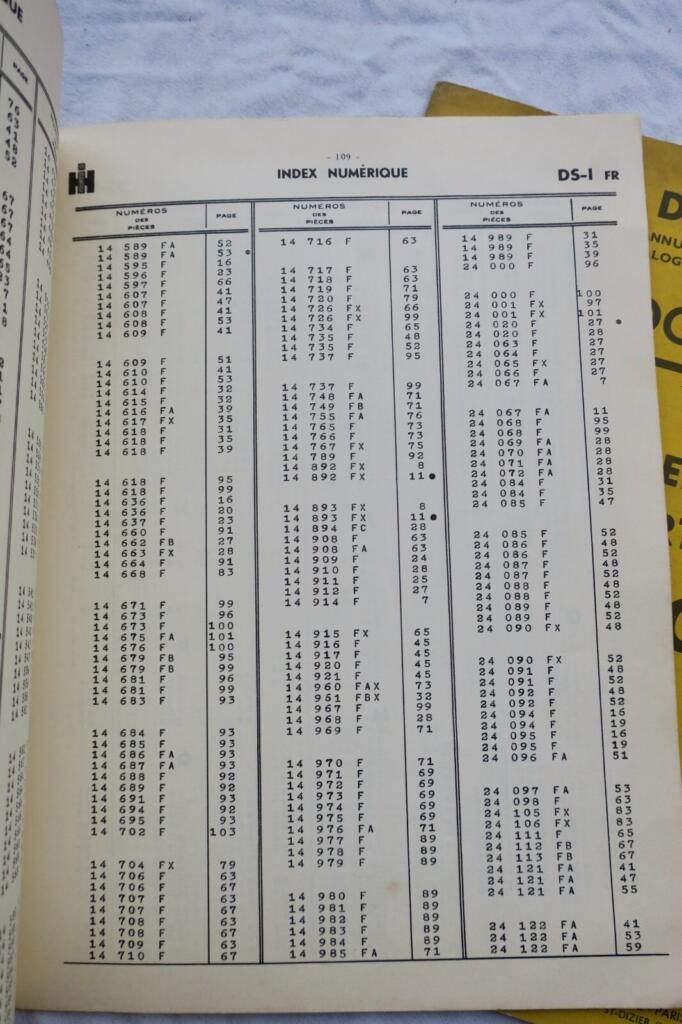麦考密克播种机零件目录1958-1959