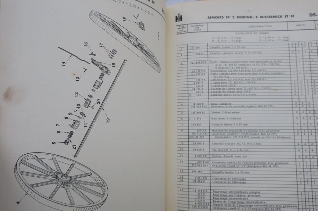 麦考密克播种机零件目录1958-1959