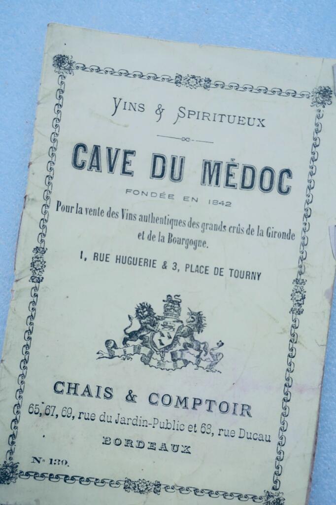 Médoc wine and spirits catalog