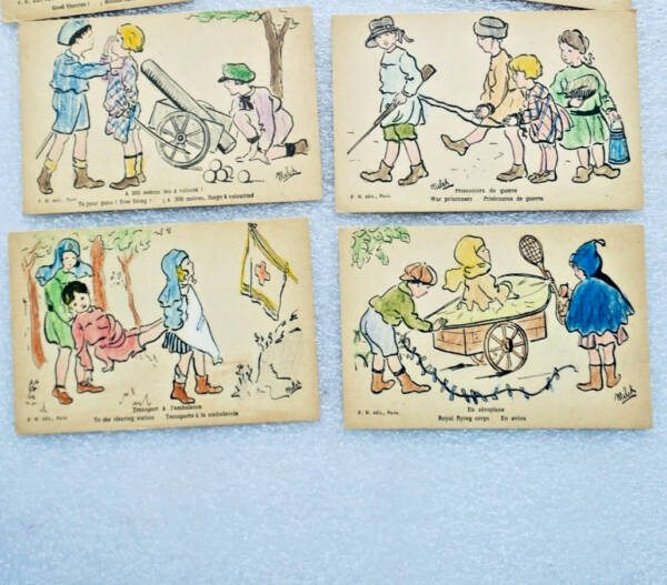 Mélek 6 cartes postales ENFANTINA