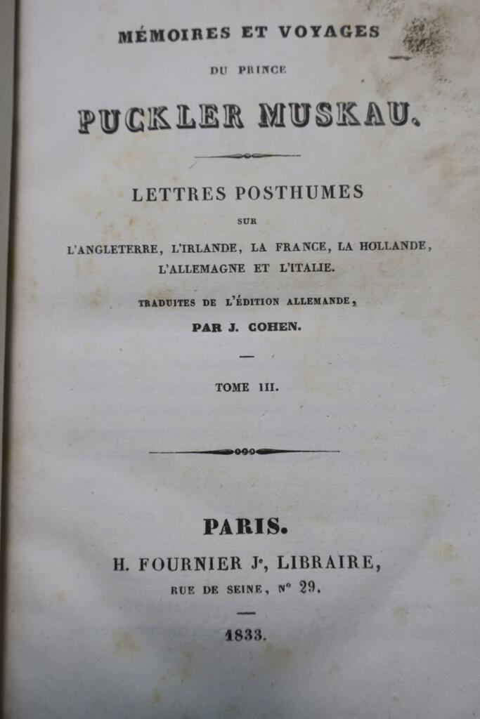 European travels and posthumous correspondence