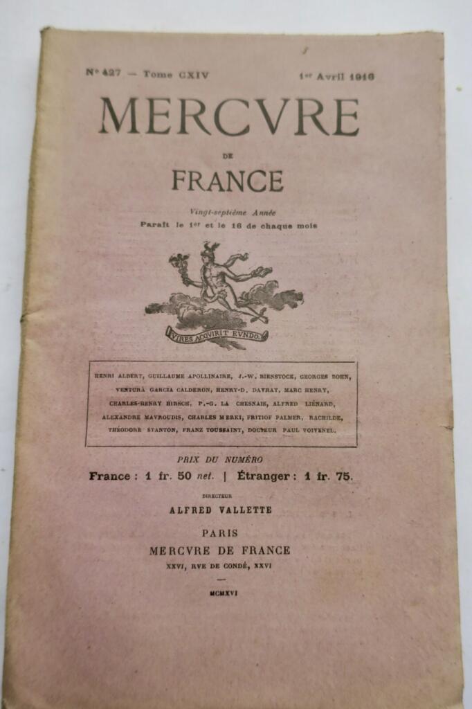 French literary journal featuring Apollinaire
