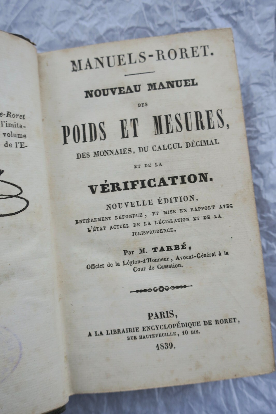 métrologie Nouveau petit manuel des poids et mesures 1839 - La Librairie Antique