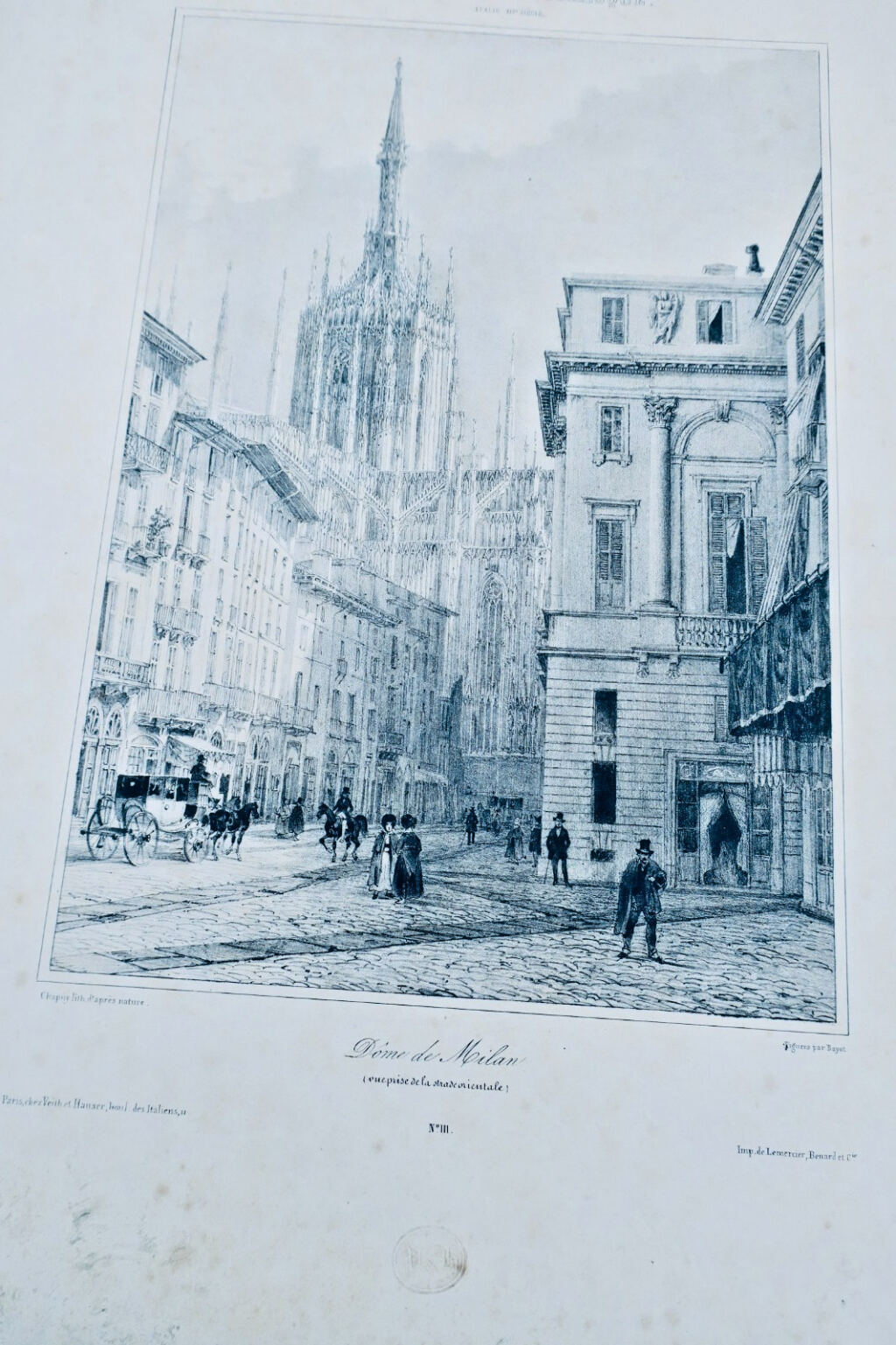 Mailänder Dom - Lithografischer Druck