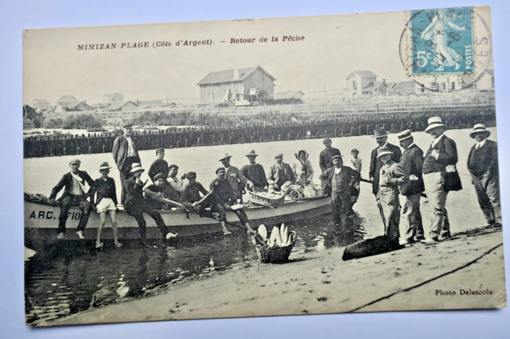 Mimizan Beach fishing scene, Silver Coast