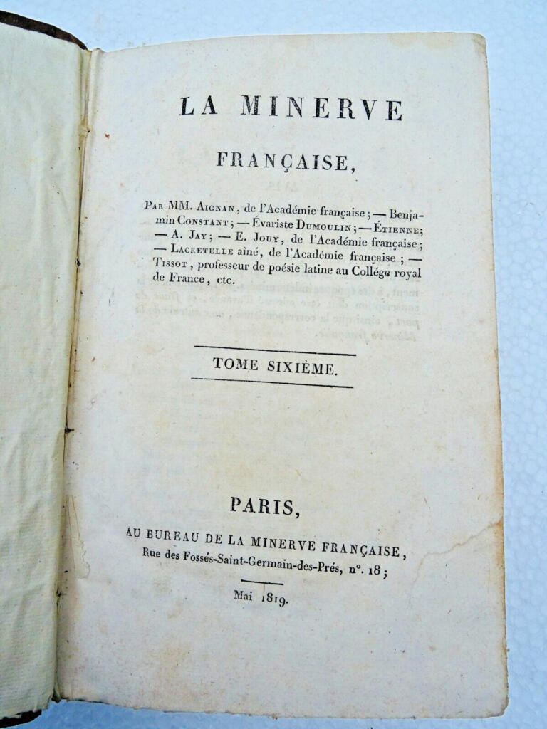 Französische Minerva, Band 6, 1819