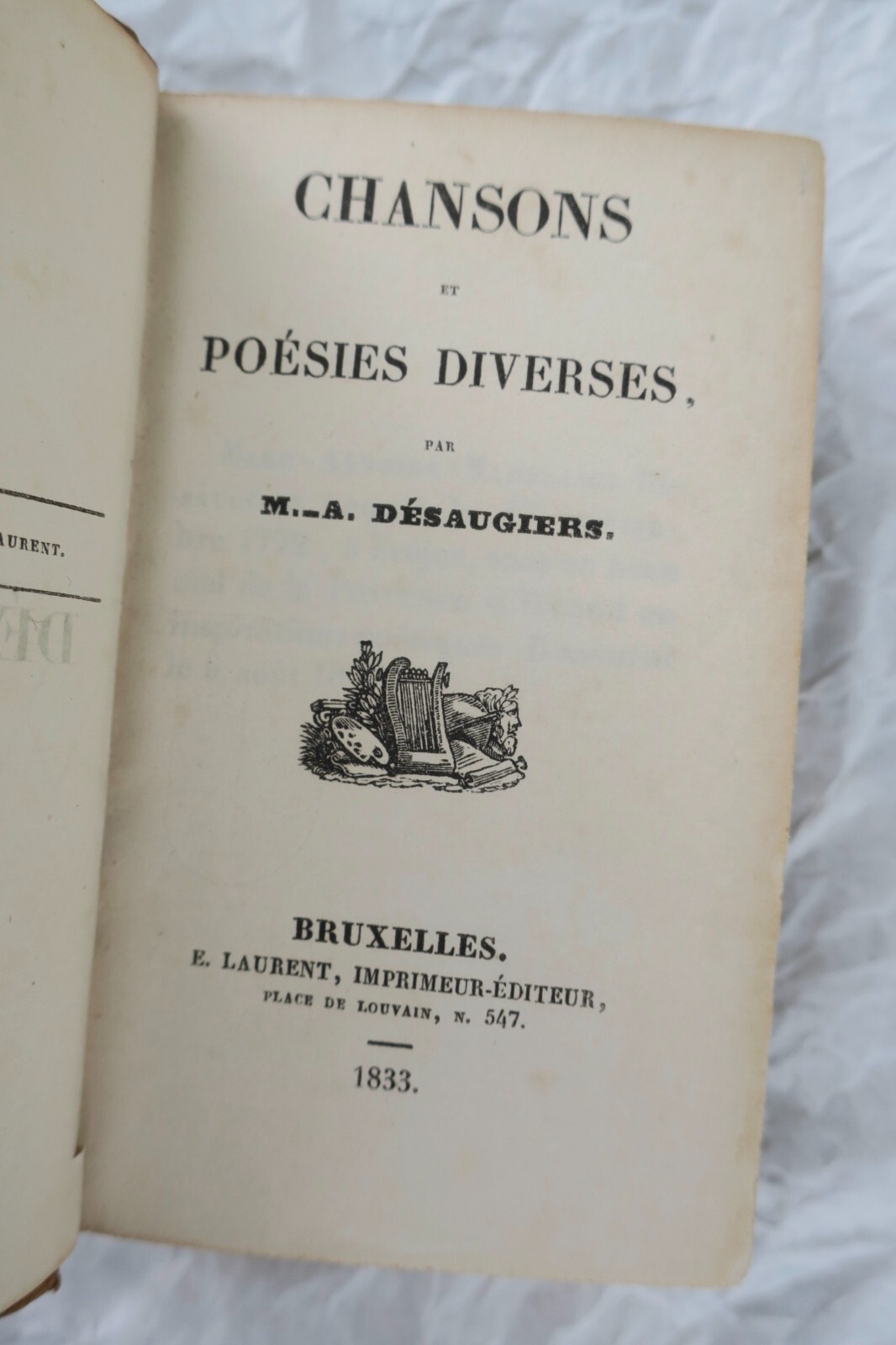 mini Désaugiers Chansons et Poésies diverses 1833 - La Librairie Antique