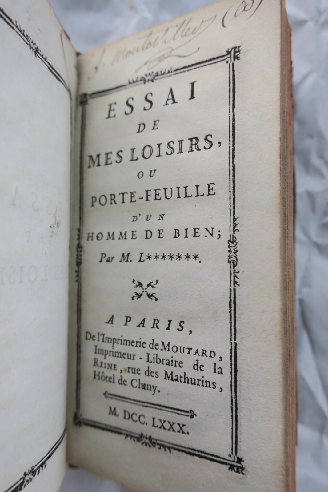 Mini essai de mes loisirs ou porte-feuille d'un homme de bien 1780 – Image 7