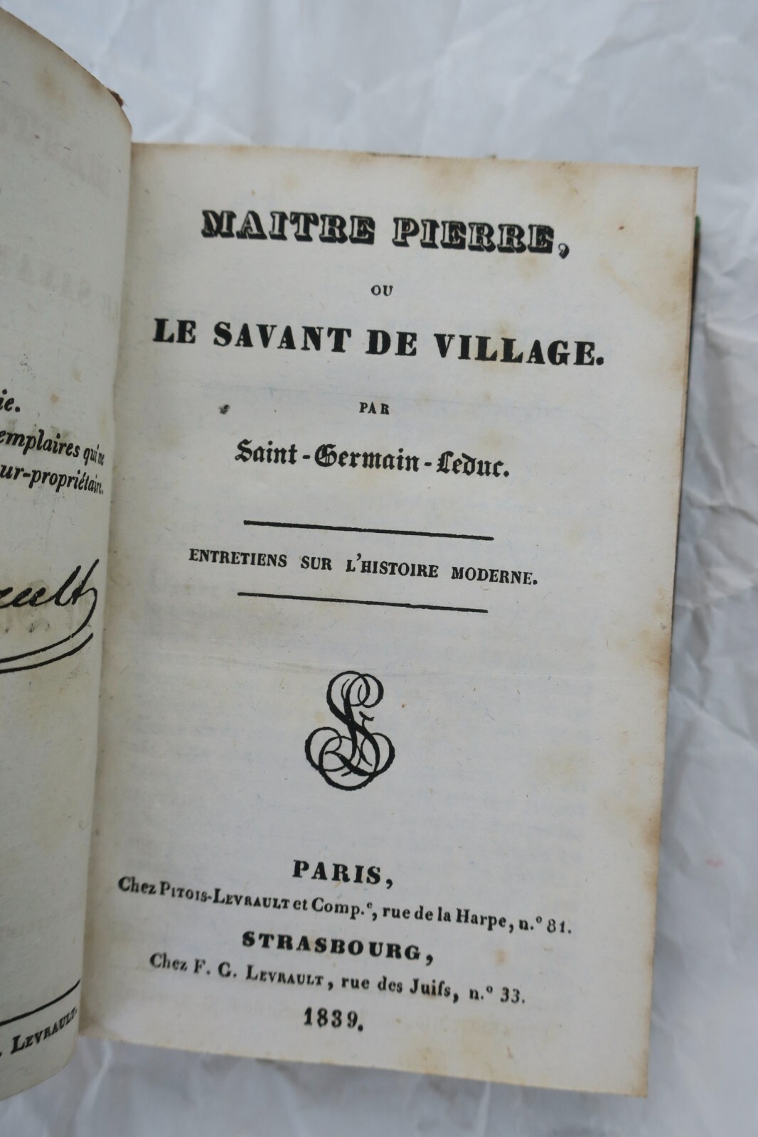 乡村学者的见解<span class="lla-card-orig-wrap"><span class="lla-card-orig">❦ Mini MAITRE PIERRE OU LE SAVANT DE VILLAGE 1839</span></span> - La Librairie Antique