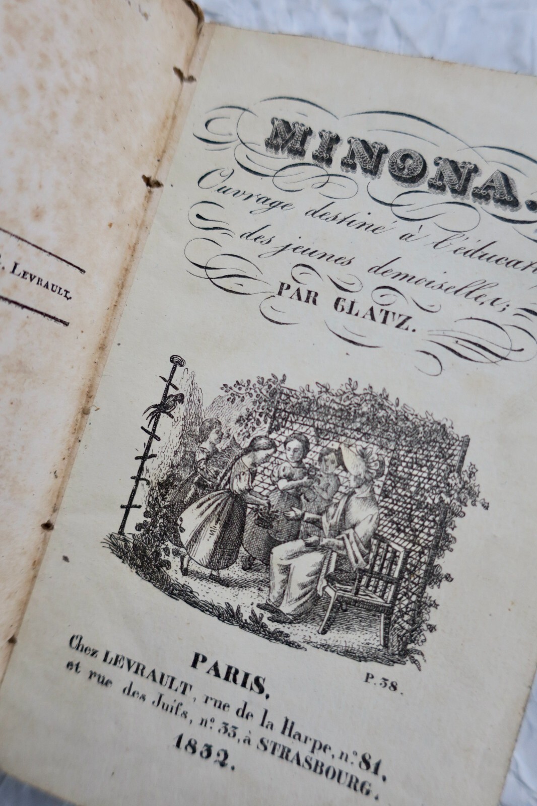 Minona ouvrage destine a l’education des jeunes demoiselles 1832 - La Librairie Antique