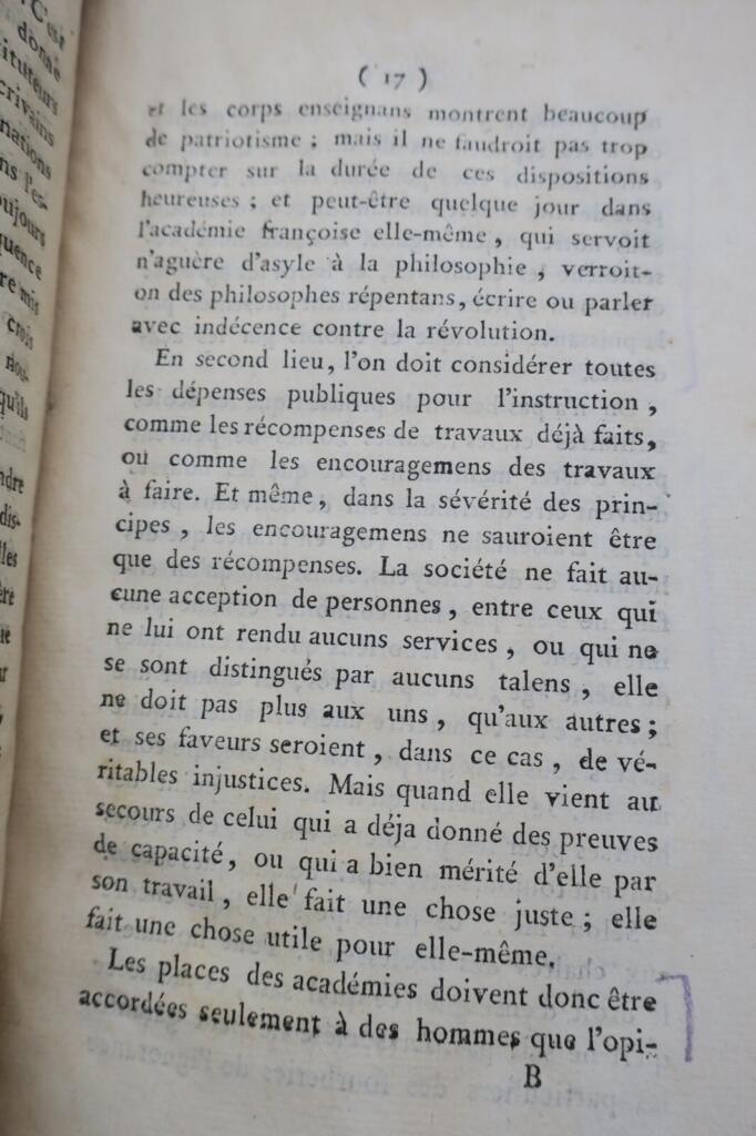 Mirabeau Speech by Monsieur Mirabeau the Elder on National Education 1791