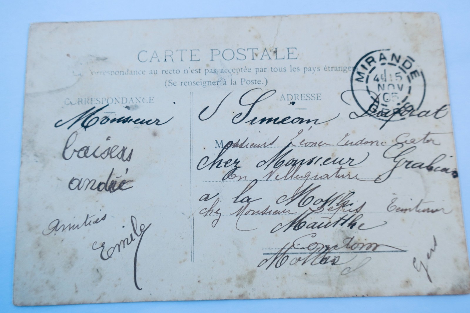 MIRANDE 32 la place d’Astarac 1905 - La Librairie Antique