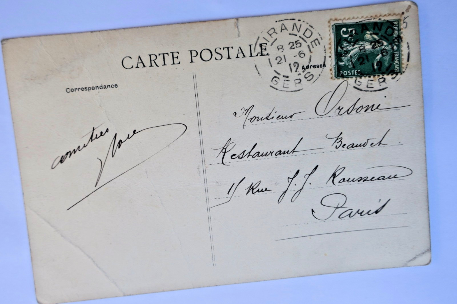 Astarac Square, 1912<span class="lla-card-orig-wrap"><span class="lla-card-orig">❦ MIRANDE 32 la place d’Astarac 1912</span></span> - La Librairie Antique