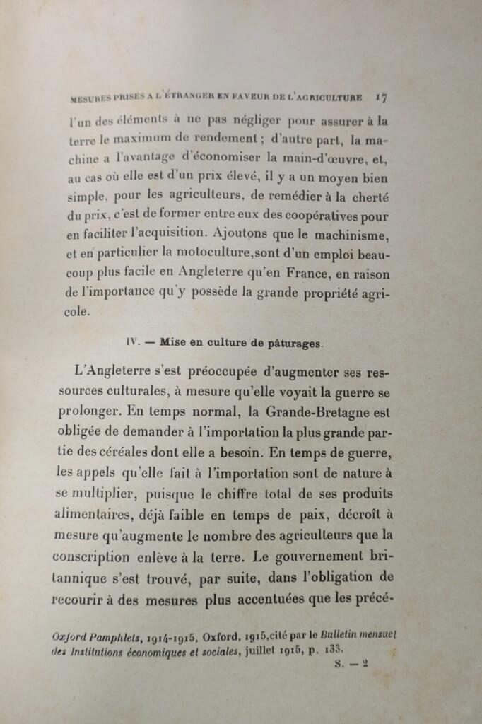 mise en culture des terres pendant la guerre 1917
