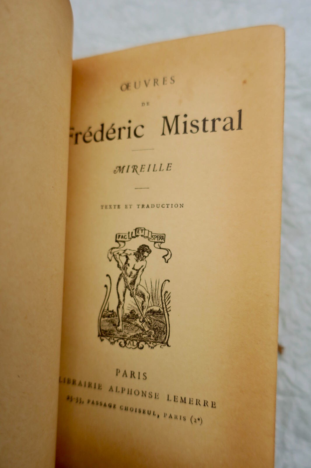 Frédéric Mistral's Classic Work<span class="lla-card-orig-wrap"><span class="lla-card-orig">❦ MISTRAL Frédéric MIREILLE. Alphonse Lemerre</span></span> - La Librairie Antique