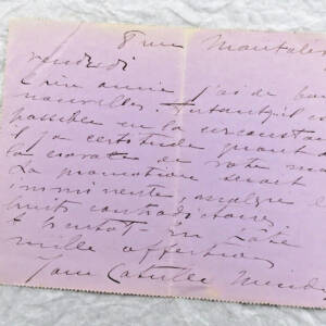 Mme CATULLE-MENDES lettres autographes manuscrites & signées