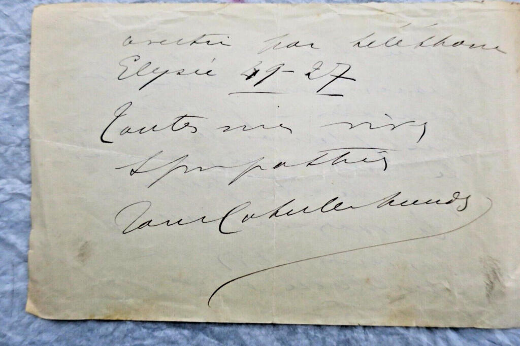 Mme CATULLE-MENDES lettres autographes manuscrites & signées