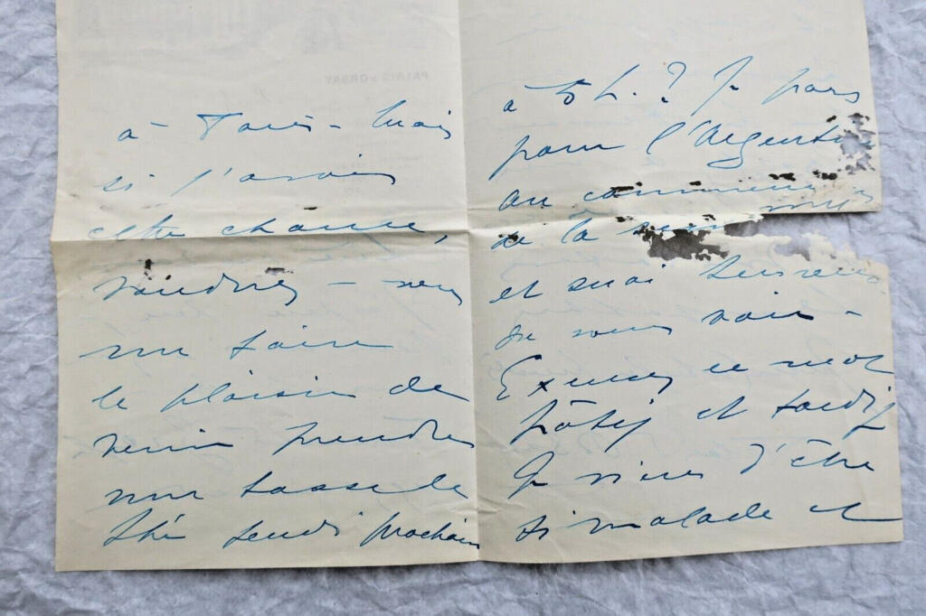 Autographe Briefe von Mme CATULLE-MENDES