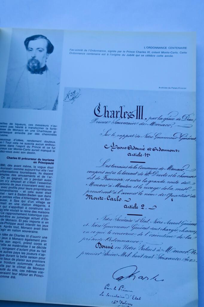 Monaco Reisejournal 1966 Monte-Carlo Centenar-Sonderausgabe