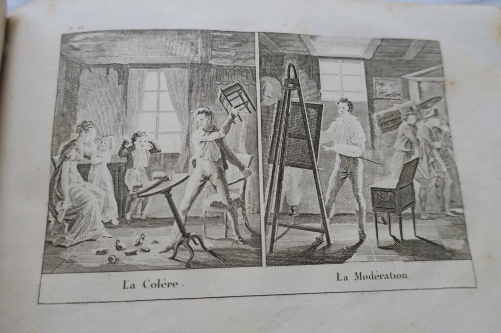 Moral lessons through contrasting tales and engravings