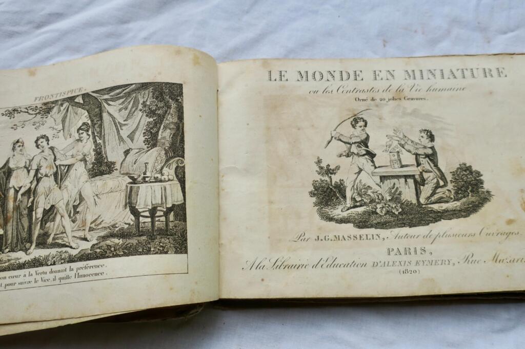 Moral lessons through contrasting tales and engravings