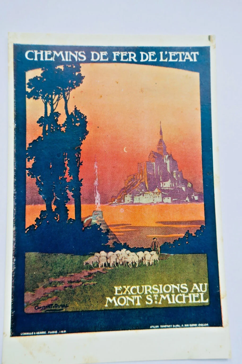 Mont-Saint-Michel chemin de fer de l&rsquo;état voyages 2 CPA