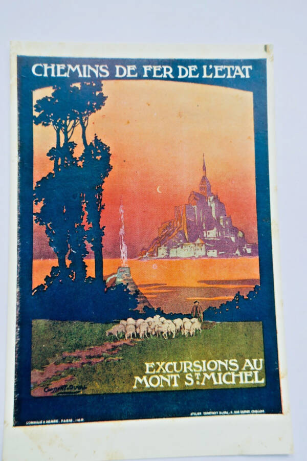 Mont-Saint-Michel chemin de fer de l'état voyages 2 CPA