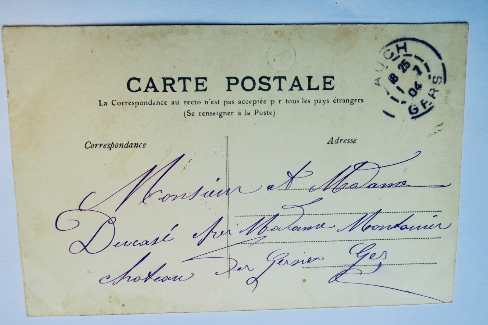 montaut près Auch 1903 Gers 32 - La Librairie Antique