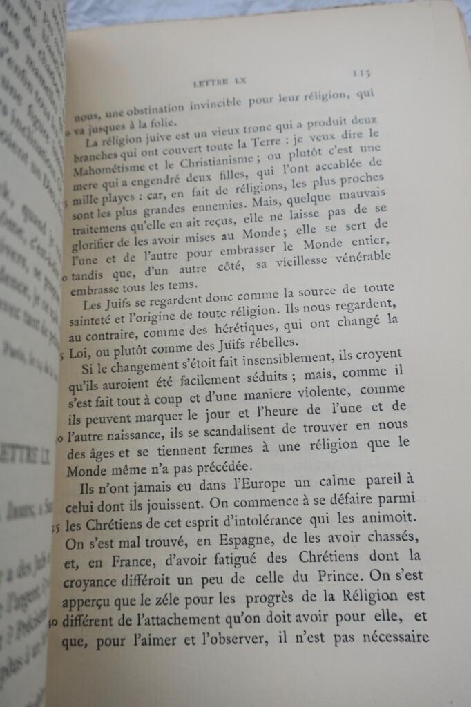 MONTESQUIEU (PAR BARCKHAUSEN HENRI) LETTRES PERSANES 1913