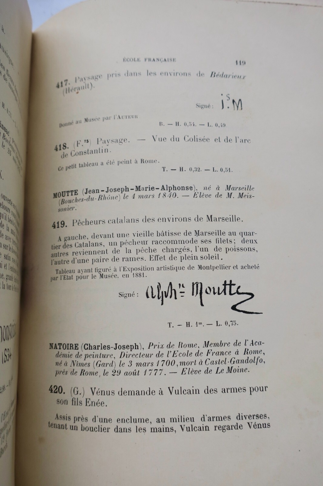 Montpellier Catalogue des peintures... musée Fabre 1904 – Image 6