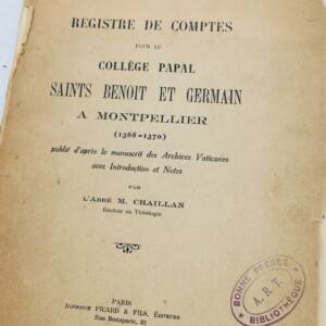 Montpellier Collège Papal Saints Benoit et Germain