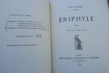 MOREAS Eriphyle. Poème suivi de quatre sylves + dédicace – Image 7