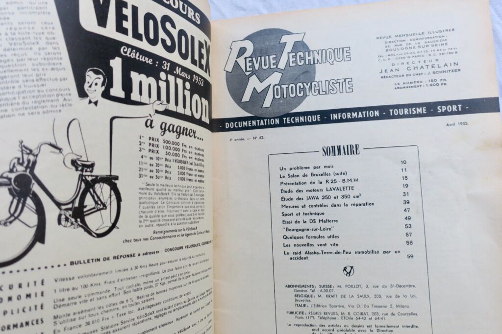 MOTO Revue Technique Motocycliste 1952 …1957
