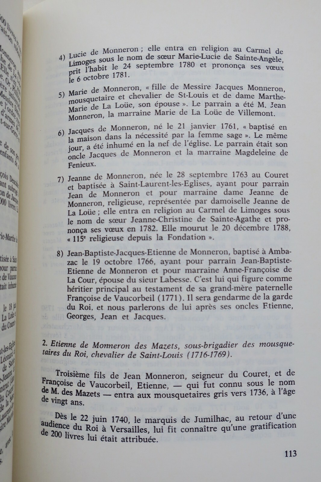 mousquetaire MESSIEURS DE MONNERON MOUSQUETAIRES du roi - La Librairie Antique