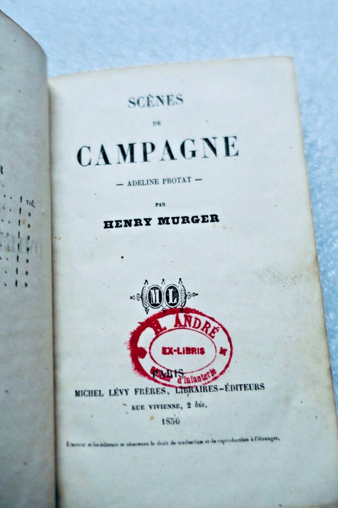 MURGER, Henry Scènes de Campagne. Adeline Protat EO