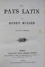 Das Pariser Leben im Latin Quarter<span class="lla-card-orig-wrap"><span class="lla-card-orig">❦ Murger LE PAYS LATIN 1858</span></span> - La Librairie Antique
