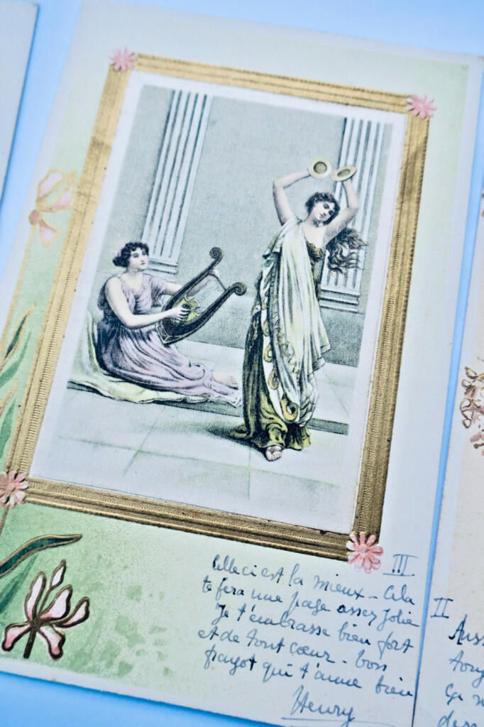 Muses on Silk, Hand Painted Postcards 1903