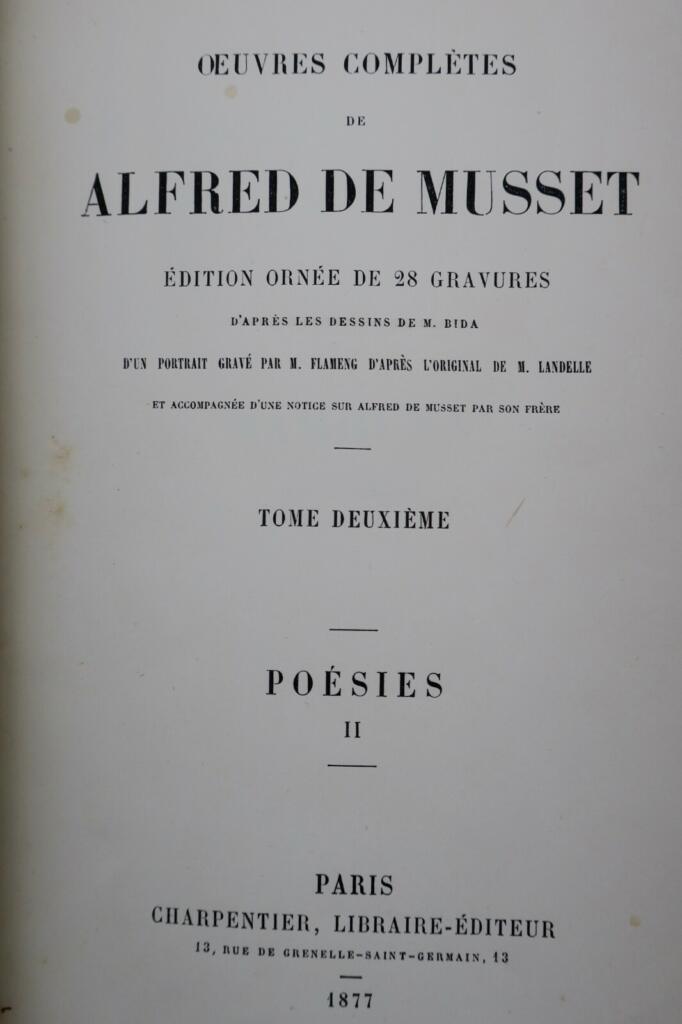 Vollständige Werke von MUSSET