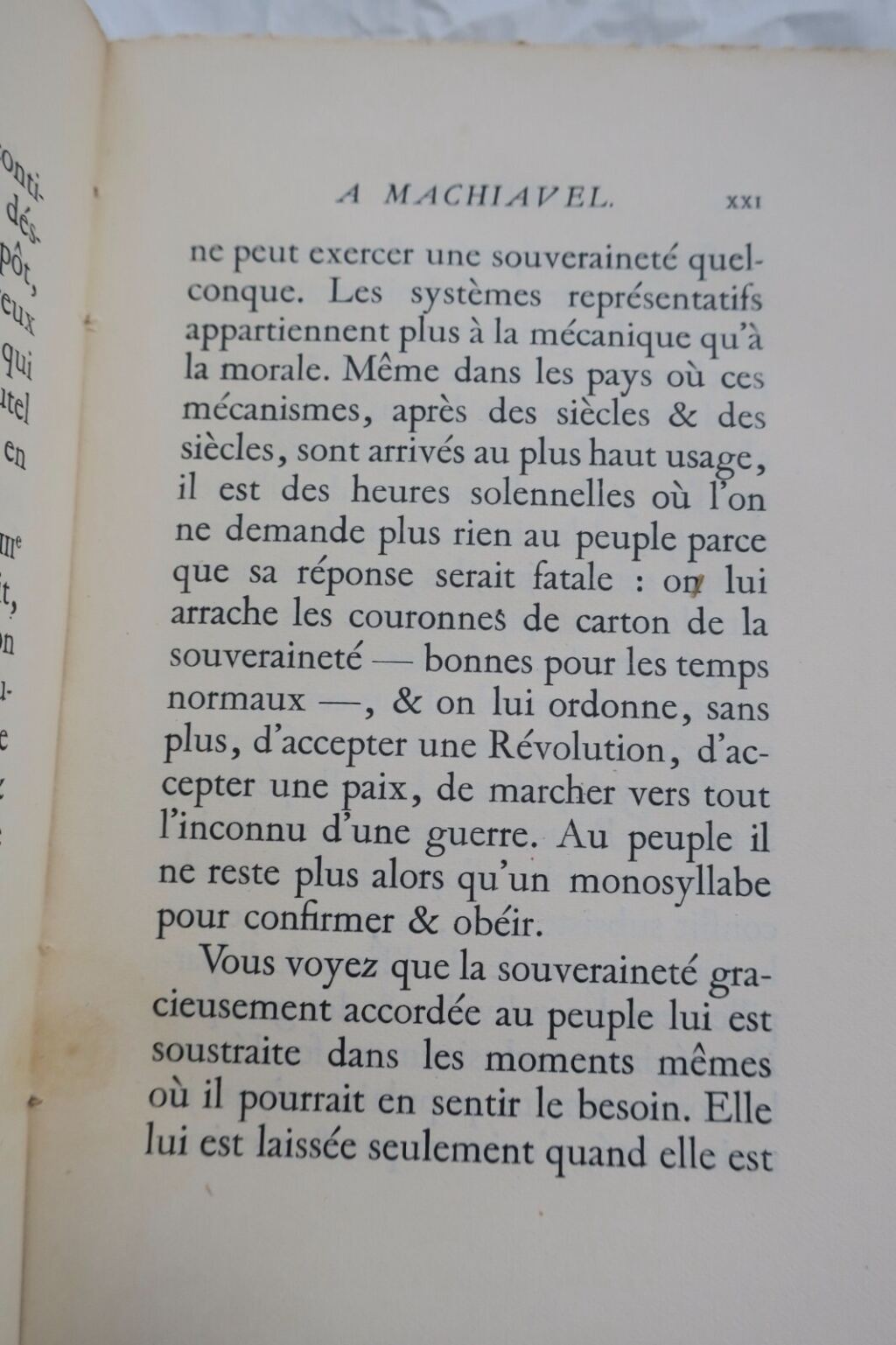 Mussolini's Preface Influence
