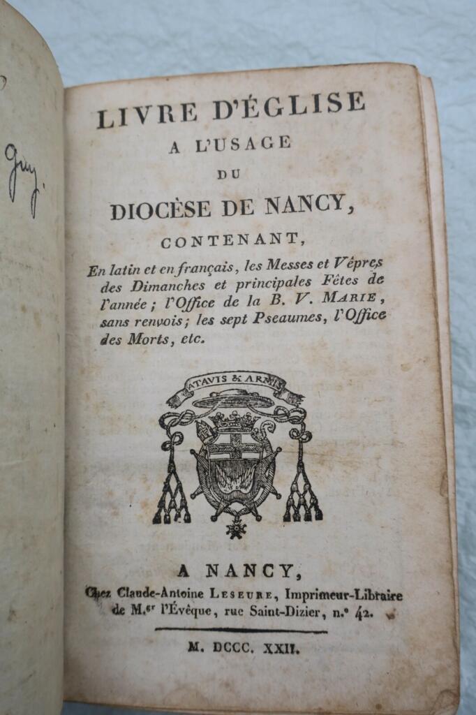 Liturgisches Diözesanbuch Nancy 1822