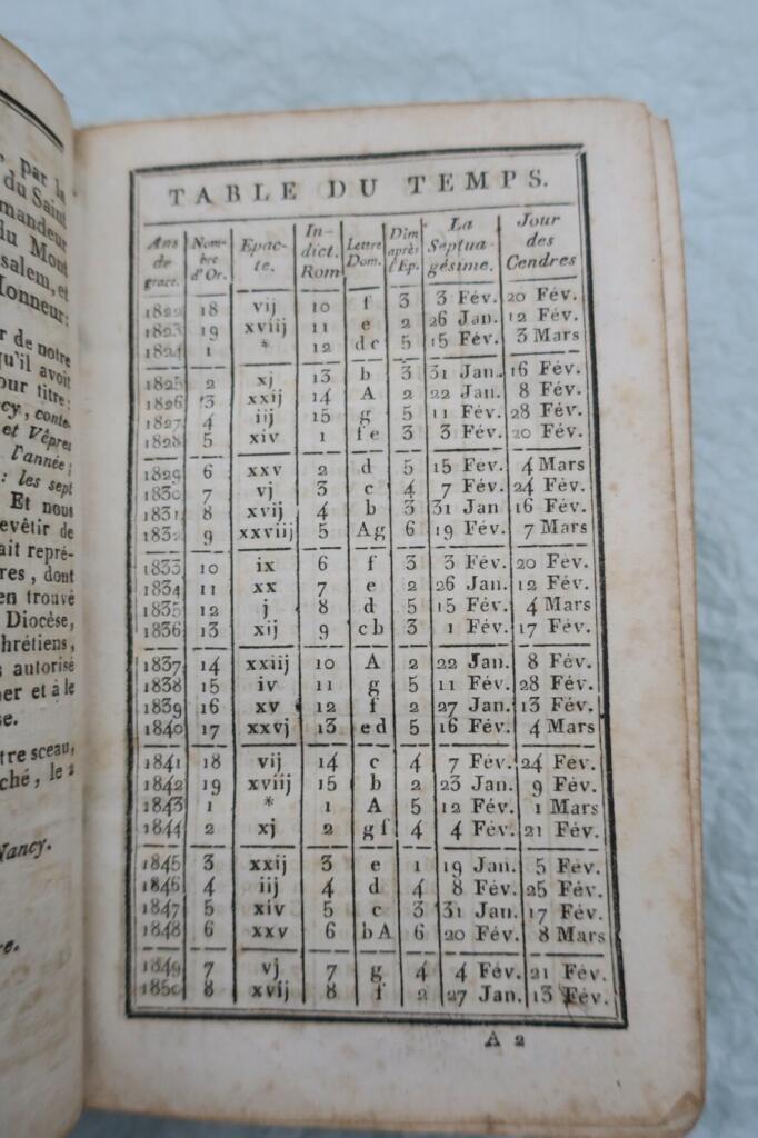 Liturgisches Diözesanbuch Nancy 1822