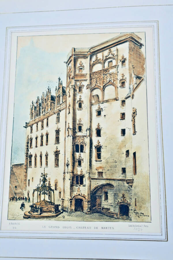Nantes 3 gravures sur acier rehaussées en couleurs