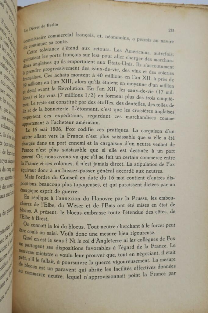 Napoléon DE JOUVENEL BERTRAND NAPOLEON ET L&rsquo;ECONOMIE DIRIGEE – LE BLOCUS CONTIN